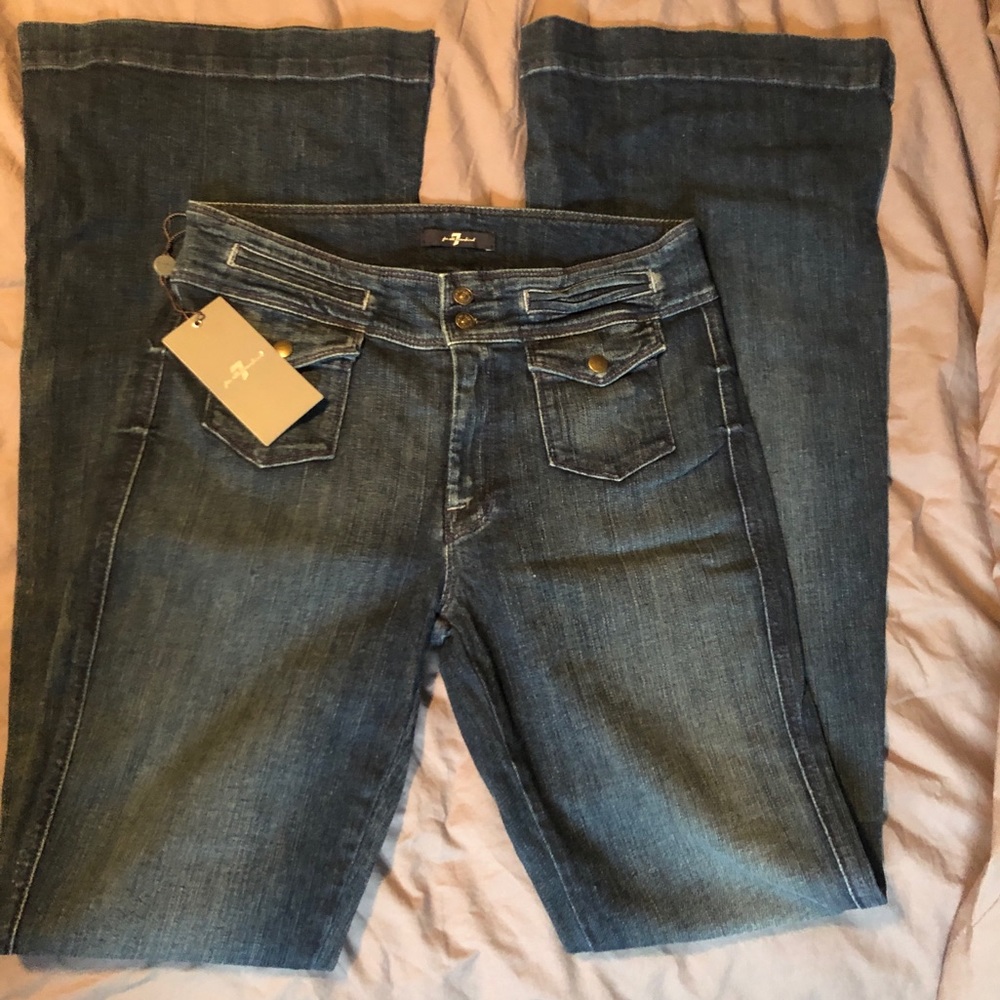 7 for All Mankind Dark Wash Flare Jeans